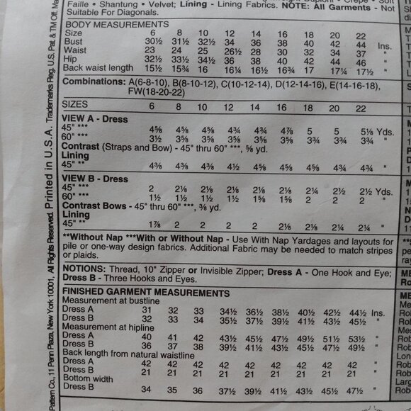 Vintage Formal Dress Sewing Pattern Evening Gown Size 10-14 McCall's 9074 UNCUT - Picture 4 of 7